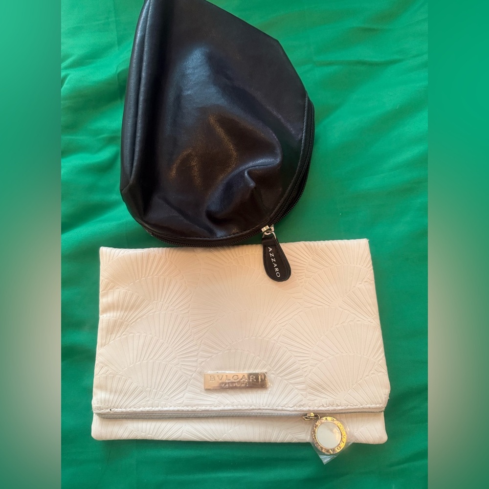 Bulgari Cream & Azzaro travel pouch Duo